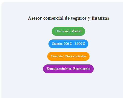 Asesor comercial de seguros y finanzas