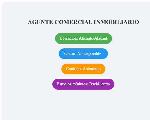 AGENTE COMERCIAL INMOBILIARIO