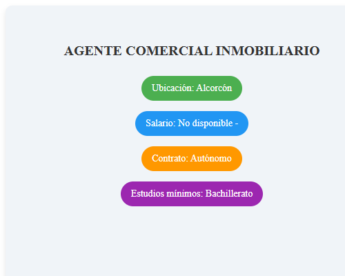 AGENTE COMERCIAL INMOBILIARIO