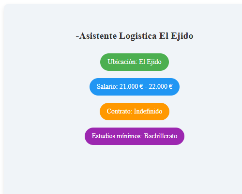 -Asistente Logistica El  Ejido