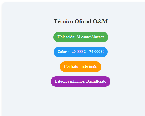 Técnico Oficial O&amp;M 