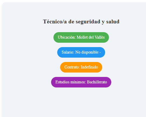 Técnico/a de seguridad y salud