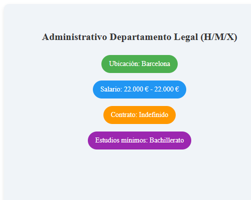 Administrativo Departamento Legal (H/M/X)