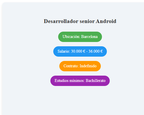Desarrollador senior Android
