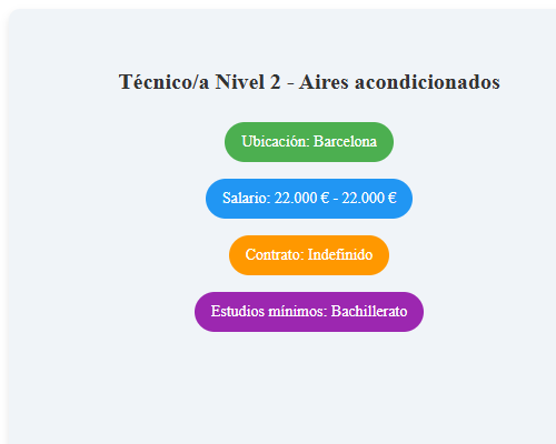 Técnico/a Nivel 2 - Aires acondicionados