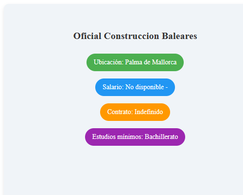 Oficial Construccion Baleares