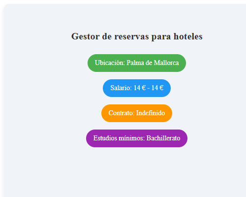 Gestor de reservas para hoteles