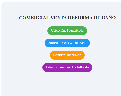 COMERCIAL VENTA REFORMA DE BAÑO