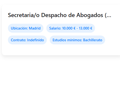 Secretaria/o Despacho de Abogados (media jornada)