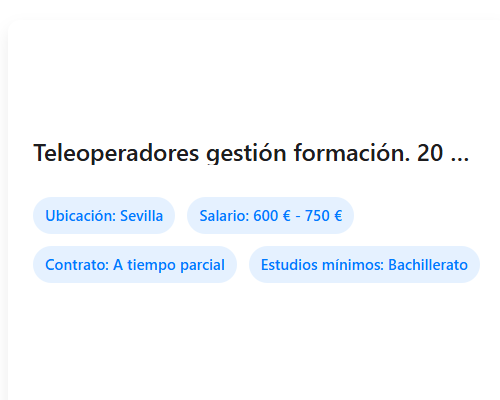 Teleoperadores gestión formación. 20 horas semanales