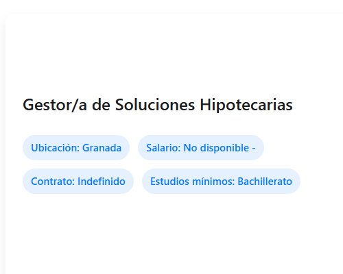 Gestor/a de Soluciones Hipotecarias