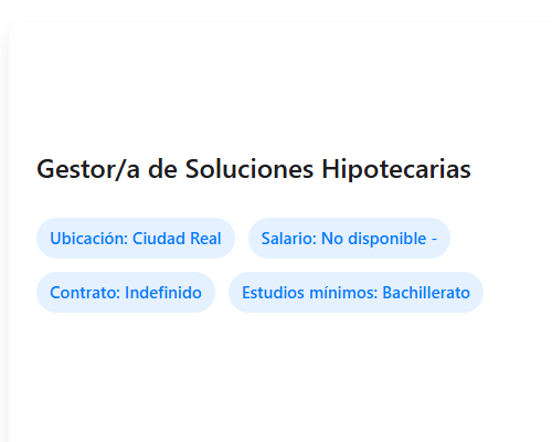 Gestor/a de Soluciones Hipotecarias