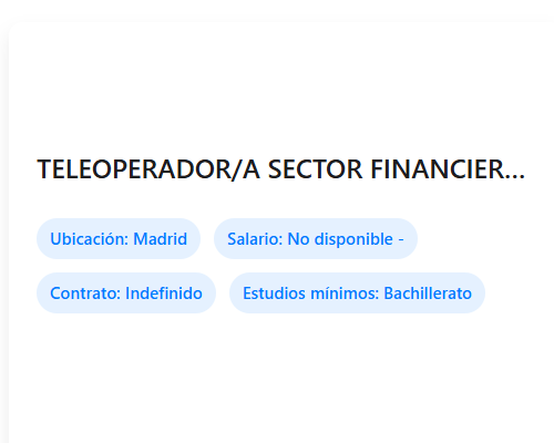 TELEOPERADOR/A SECTOR FINANCIERO SEGUROS YA CLIENTES.L-V 10:00 A 17:30