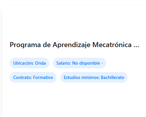 Programa de Aprendizaje Mecatrónica y Mantenimiento Industrial (Contrato de formación en Alternancia)