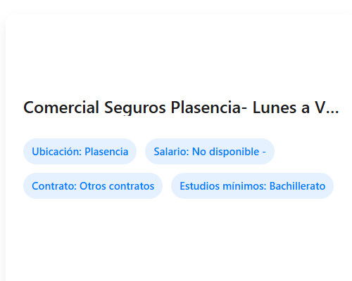 Comercial Seguros Plasencia- Lunes a Viernes (Fijo + Variable)