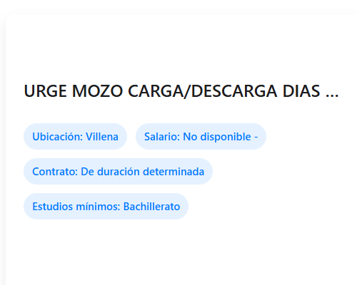 URGE MOZO CARGA/DESCARGA DIAS SUELTOS VILLENA