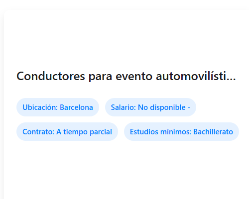 Conductores para evento automovilístico – Centro de Barcelona