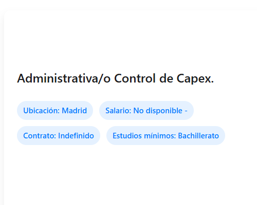 Administrativa/o Control de Capex.