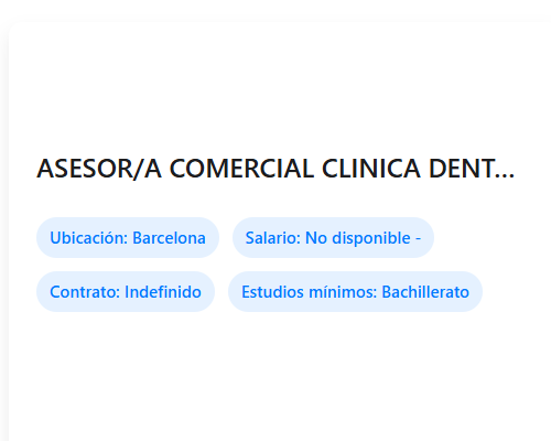 ASESOR/A COMERCIAL CLINICA DENTAL CARRER DE VILLARROEL (BARCELONA)