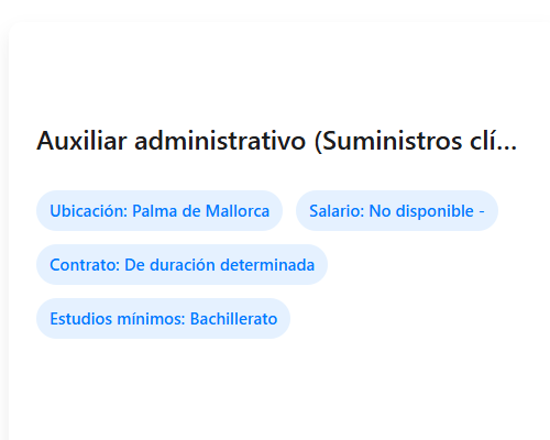 Auxiliar administrativo (Suministros clínicos y farmacéuticos)