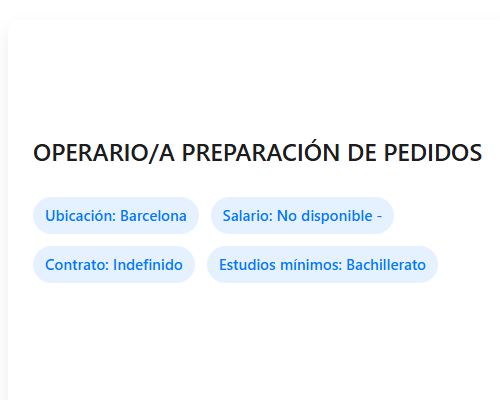 OPERARIO/A PREPARACIÓN DE PEDIDOS