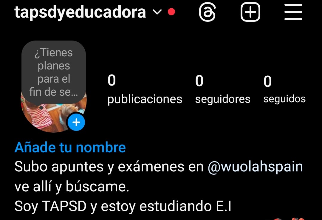 Cuenta en Instagram ☺️