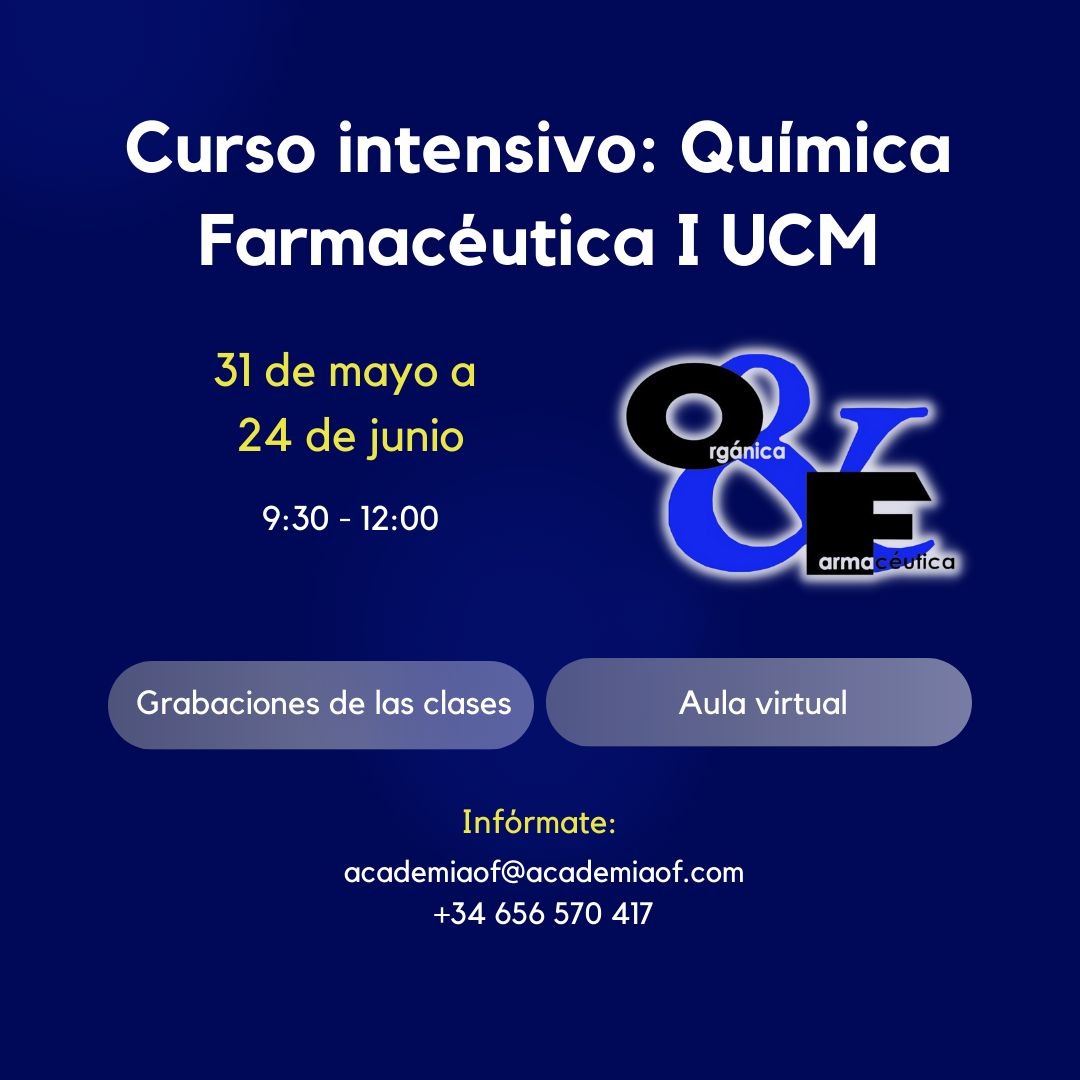 📚 Curso intensivo de Química Farmacéutica I (UCM)