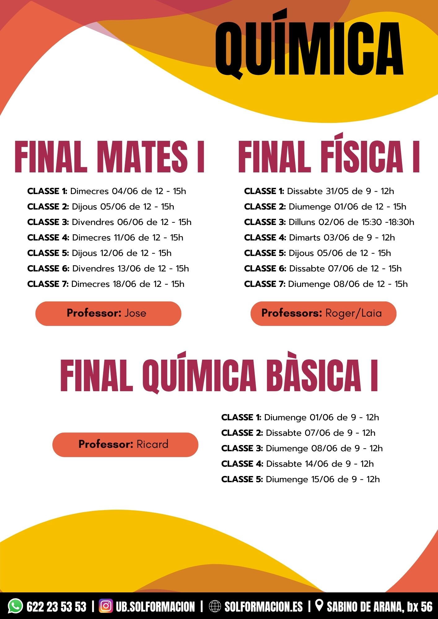 Darrers CAES Finals. Encara no has reservat la teva plaça? Assegura't l'aprovat a la SOL. L'acadèmia amb més e