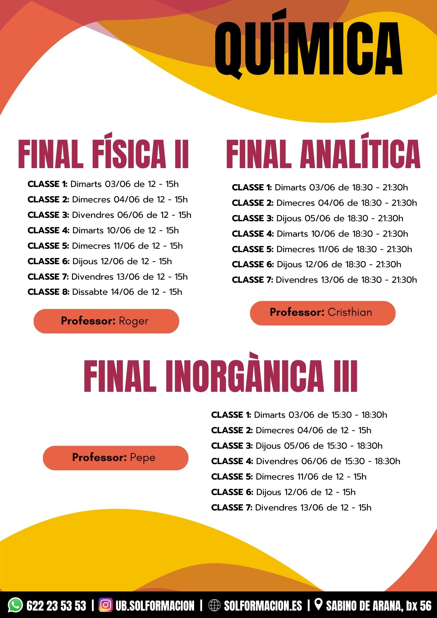 Darrers CAES Finals. Encara no has reservat la teva plaça? Assegura't l'aprovat a la SOL. L'acadèmia amb més e