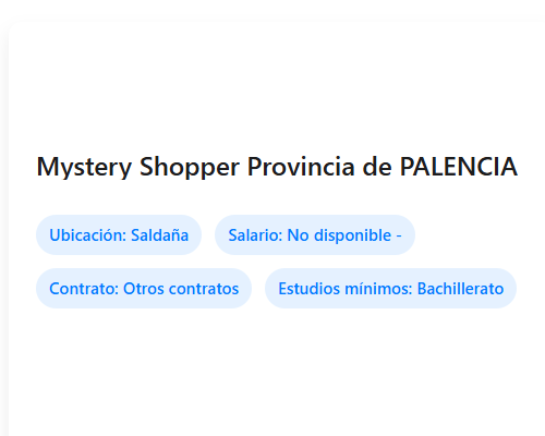 Mystery Shopper Provincia de PALENCIA
