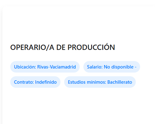 OPERARIO/A DE PRODUCCIÓN