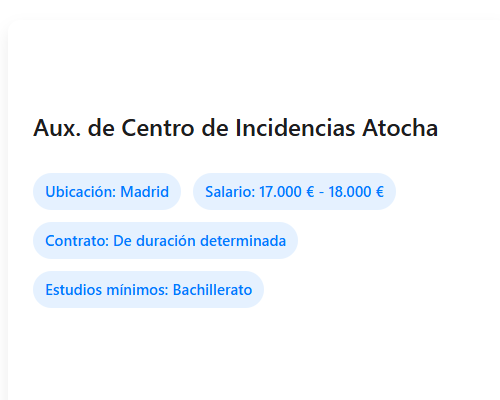 Aux. de Centro de Incidencias Atocha