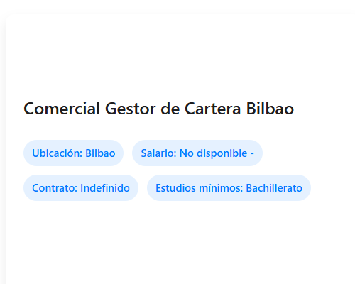 Comercial Gestor de Cartera Bilbao