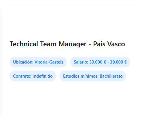 Technical Team Manager - Pais Vasco