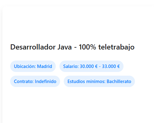 Desarrollador Java - 100% teletrabajo