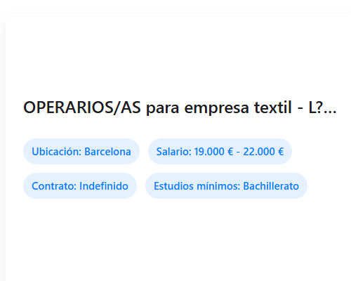 OPERARIOS/AS para empresa textil - L?Esquirol (Barcelona)