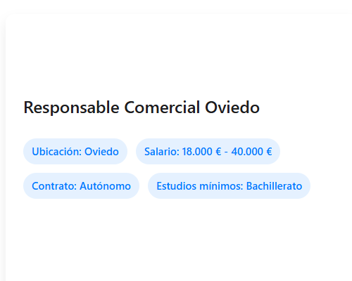 Responsable Comercial Oviedo