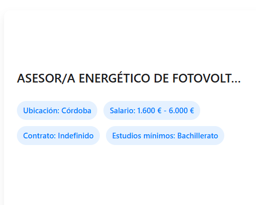 ASESOR/A ENERGÉTICO DE FOTOVOLTAICA EN HOGARES - CÓRDOBA