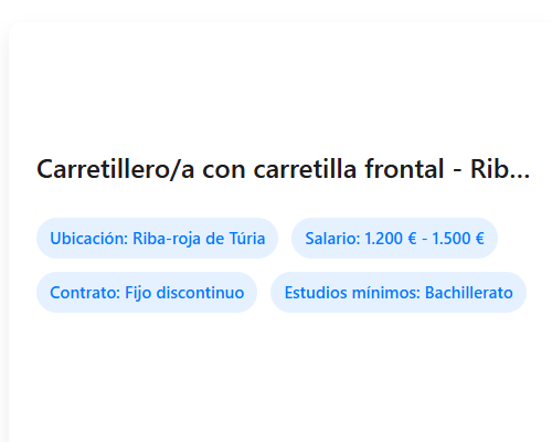 Carretillero/a con carretilla frontal - Riba-roja de Túria (sector cartonaje)