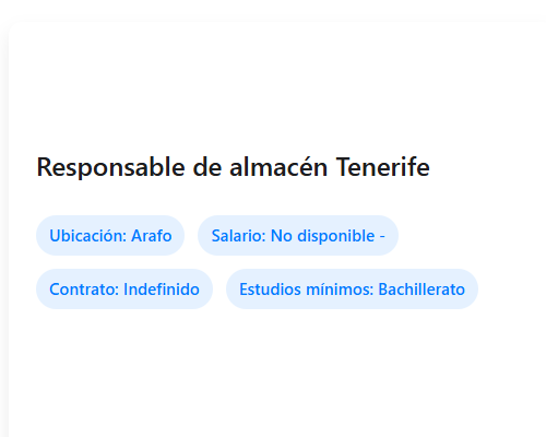 Responsable de almacén Tenerife