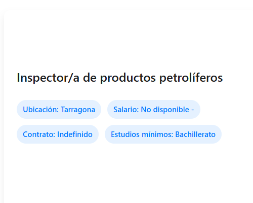 Inspector/a de productos petrolíferos