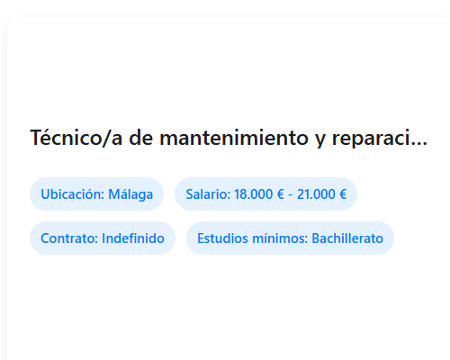 Técnico/a de mantenimiento y reparación