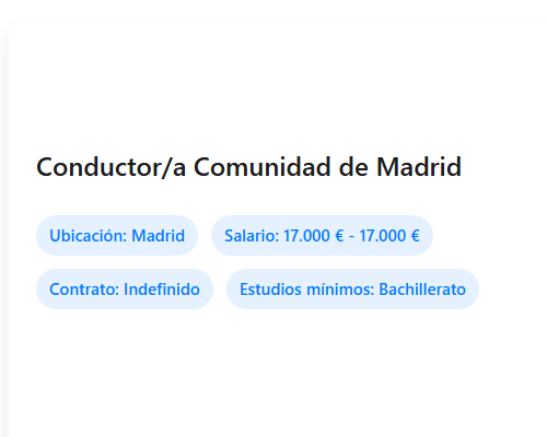 Conductor/a Comunidad de Madrid