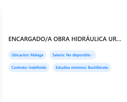ENCARGADO/A OBRA HIDRÁULICA URBANA