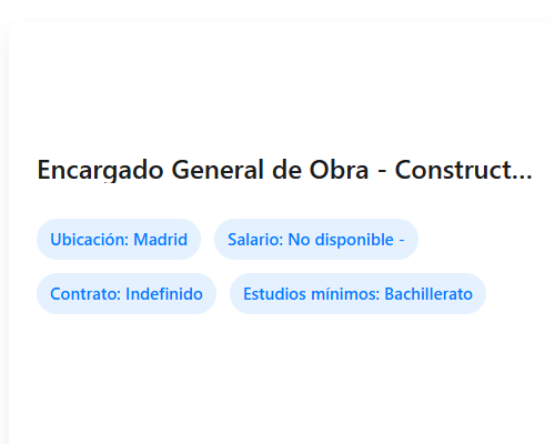 Encargado General de Obra - Constructora