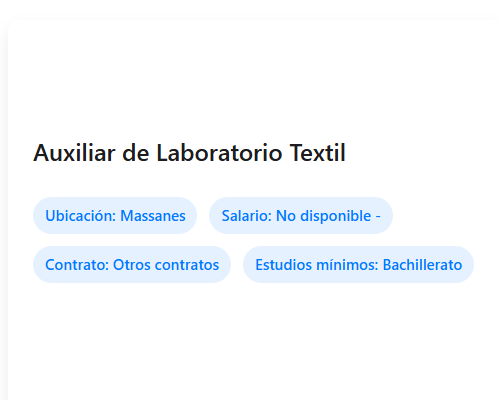 Auxiliar de Laboratorio Textil