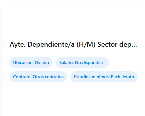 Ayte. Dependiente/a (H/M) Sector deportivo/ Oviedo
