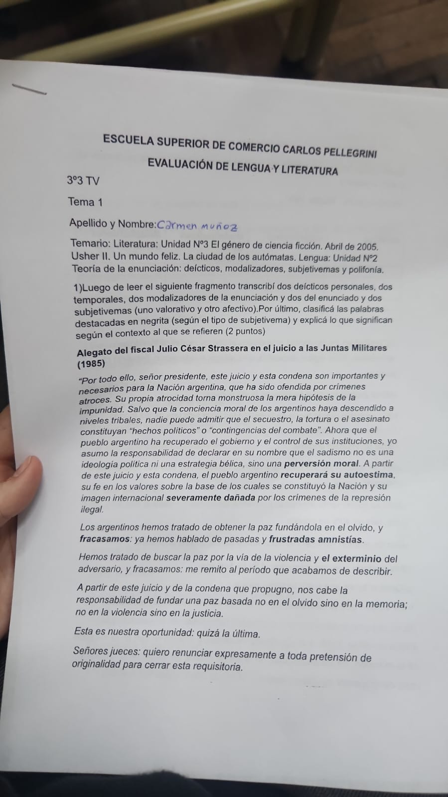 Prueba de Lengua y literatura test
