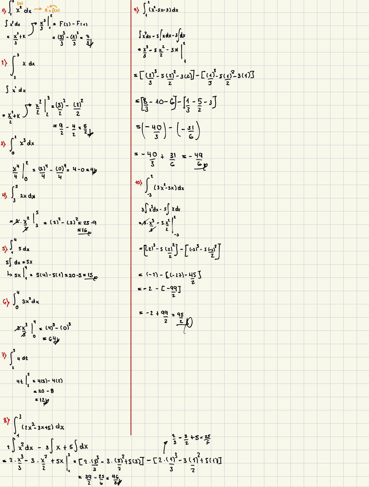 Apuntes Integral Definida ( Propiedades, Teoremas y extensiones) con ejercicios: Cálculo II PART 1