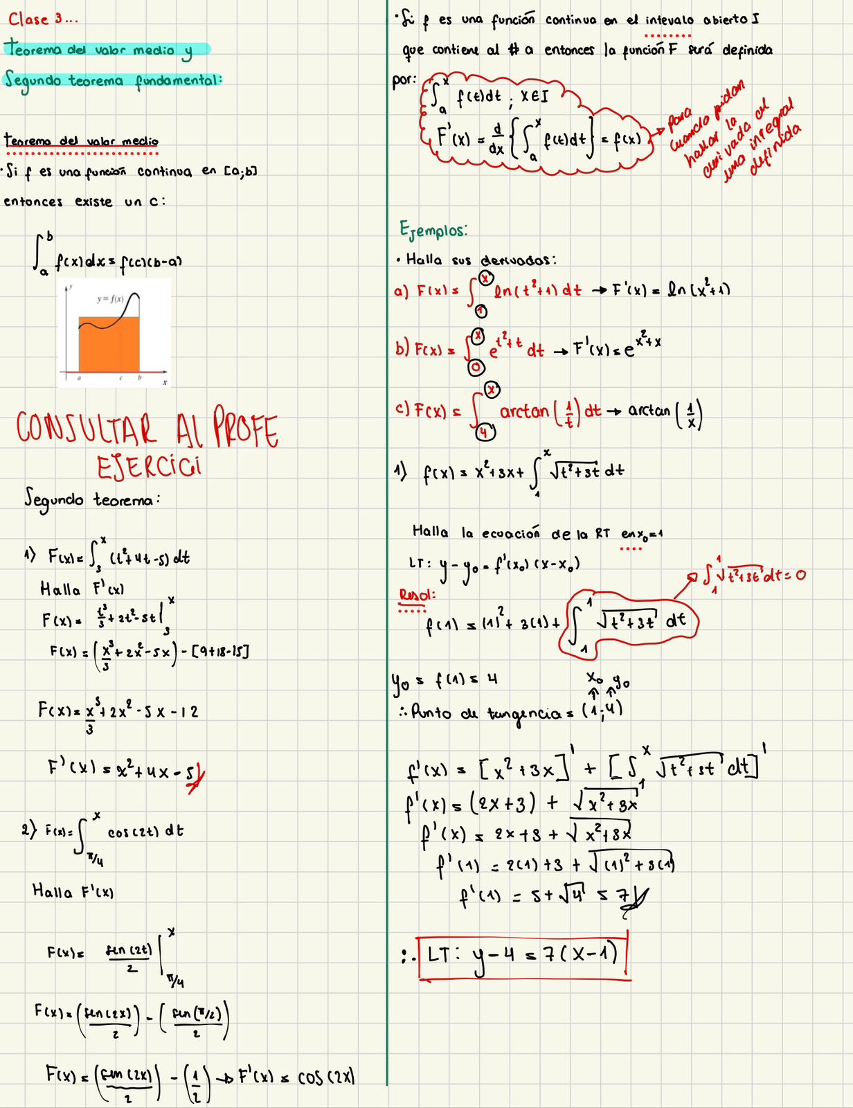Apuntes Integral Definida ( Propiedades, Teoremas y extensiones) con ejercicios: Cálculo II PART 2